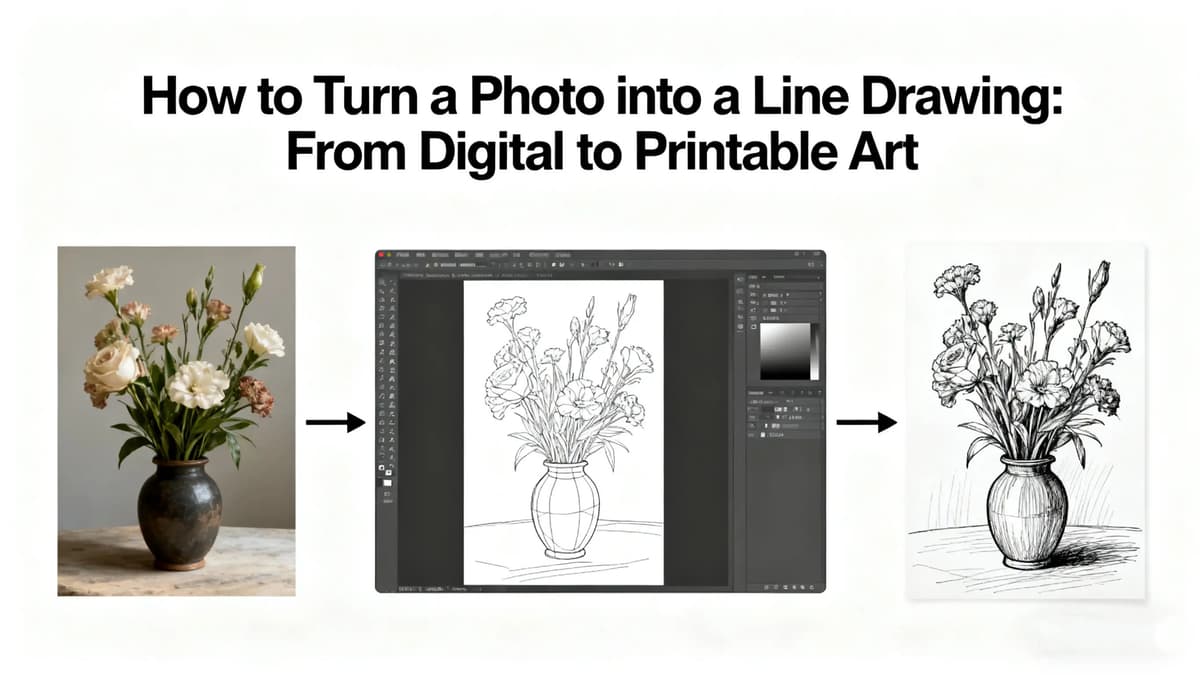 turn your photo into line drawing                                                                                       